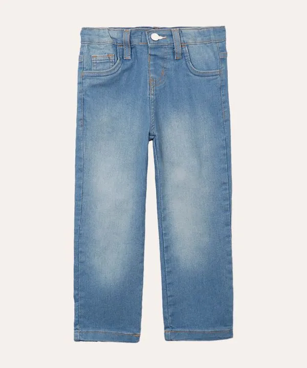 calça jeans slim infantil azul claro 3