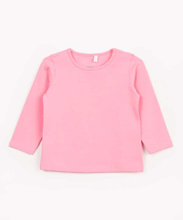 camiseta infantil de algodão sofia manga longa rosa 3