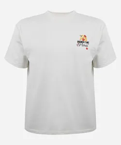 camiseta juvenil de algodão lover croissant off white 16