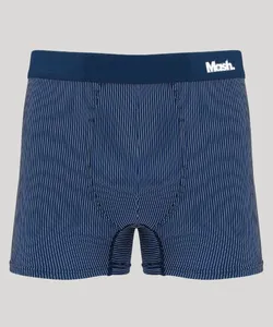 Cueca Masculina Mash Boxer Risca de Giz Azul Marinho GG