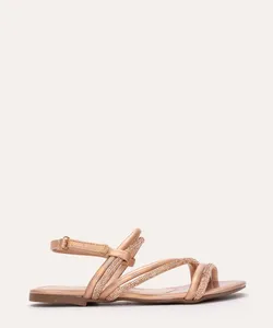 sandália infantil com strass cobre 30