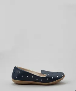 Slipper com Laser Cut Azul Marinho 22