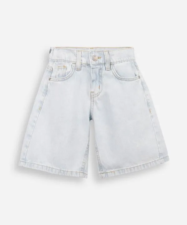 bermuda baggy infantil jeans azul 8