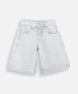 bermuda baggy infantil jeans azul 4