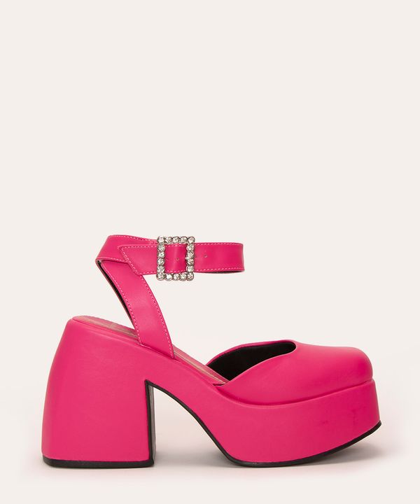 sapato meia pata alta mindset rosa 39