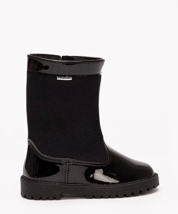 bota infantil cano longo molekinha preto 25