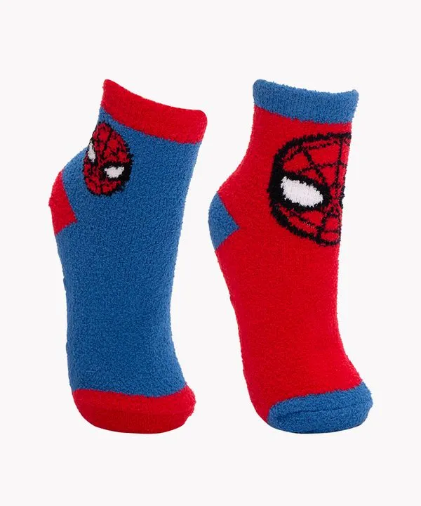 meia infantil cano curto homem aranha com antiderrapante multicor 29-34