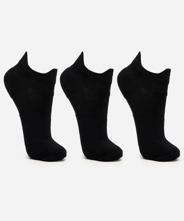 kit de 3 meias esportivasmasculinas cano curto preto 39-43