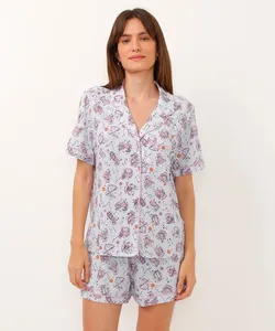 pijama americano curto signos azul PP
