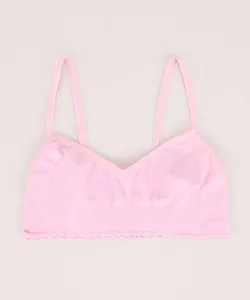 Sutiã Infantil Selene Sem Costura Rosa Claro M
