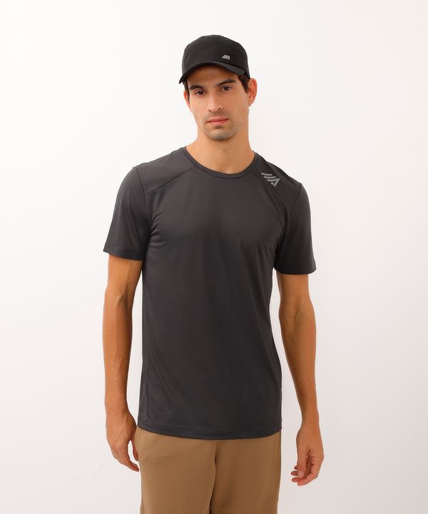 camiseta esportiva básica cinza P