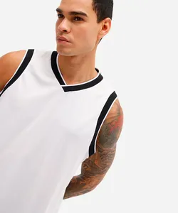 regata basquete masculina esportiva branca P
