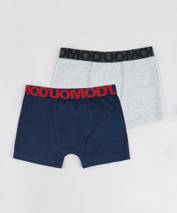 Kit de 2 Cuecas Infantis Duomo Boxer Multicor G