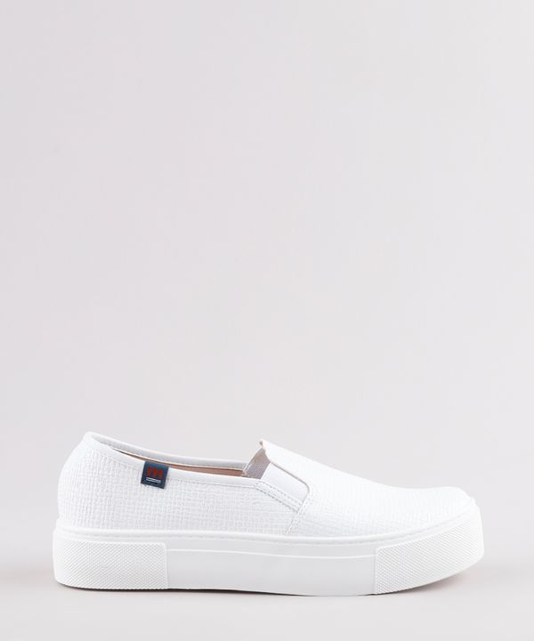 Tênis Slip On Feminino Moleca Flatform Tressê Branco 39