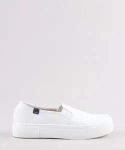 Tênis Slip On Feminino Moleca Flatform Tressê Branco 38
