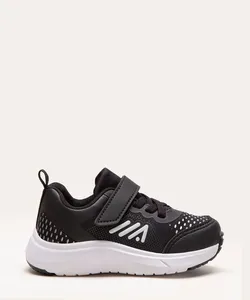 tênis infantil com velcro preto 22