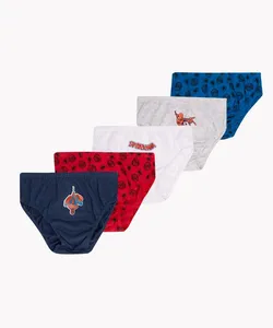 kit de 5 cuecas infantis homem aranha multicor 4