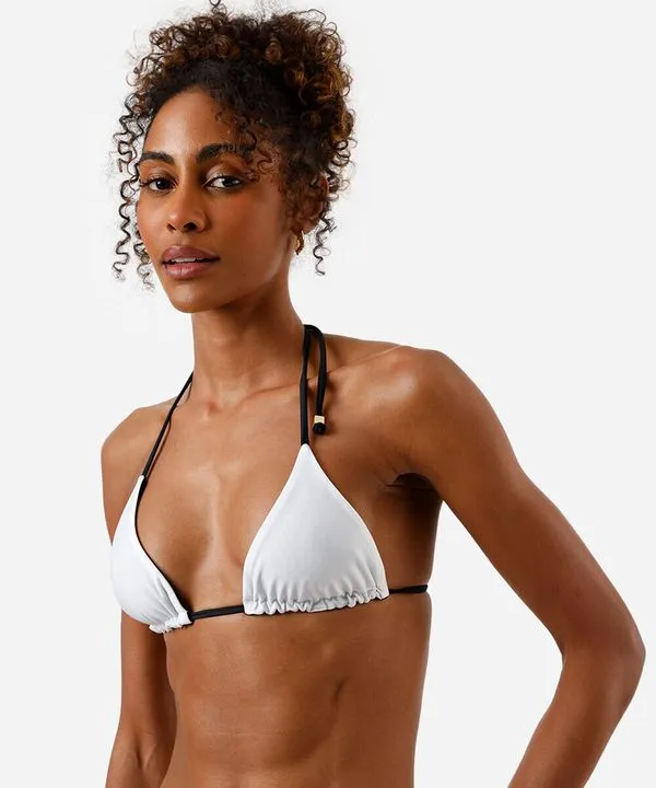 biquíni top feminino cortinha dupla face off white G