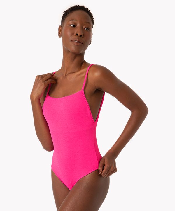 maiô body texturizado com proteção uv50 pink M