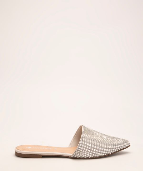 mule bico fino com strass via uno off white 37