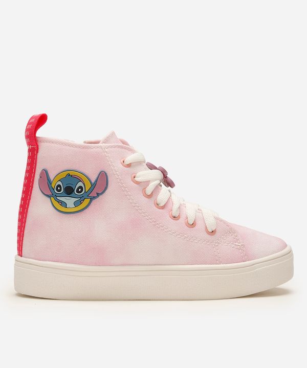 tênis infantil cano médio lilo e stitch rosa 33