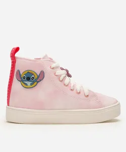 tênis infantil cano médio lilo e stitch rosa 31