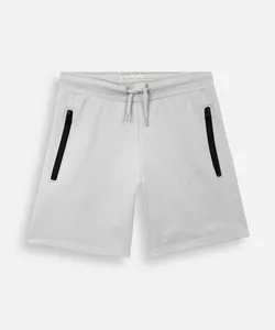bermuda infantil de algodão com bolsos cinza 10