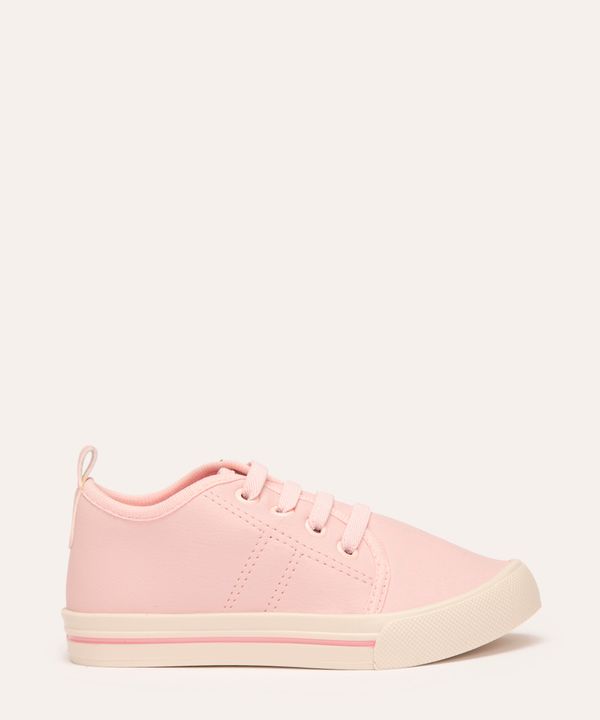 tênis infantil casual elástico rosa 25-26
