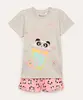 pijama infantil luluca manga curta cinza mescla claro 6