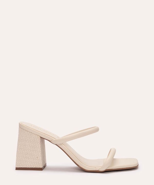 tamanco bico quadrado salto texturizado oneself off white 37