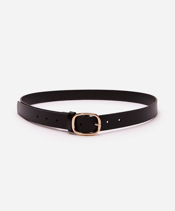 cinto feminino fivela redonda preto 105CM