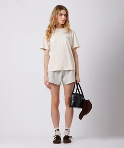 short feminino de moletom mindset sport cinza G