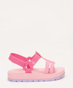 sandália infantil conectadinha zaxy rosa médio 23-24