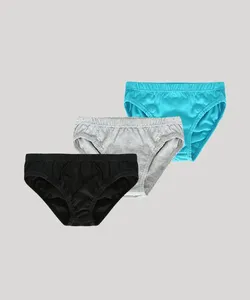 Kit de 3 Cuecas Infantis Slip Multicor P
