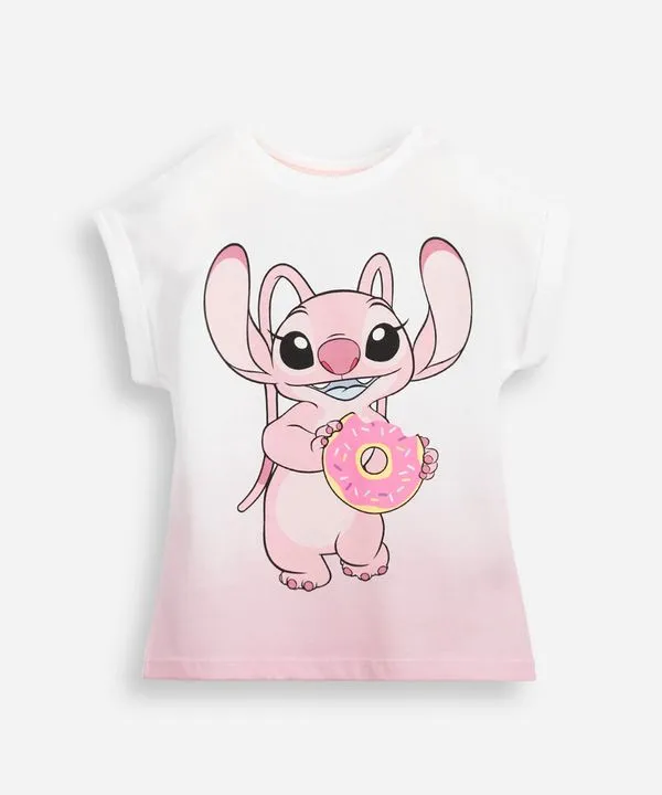 camiseta de algodão infantil manga curta angel off white 4