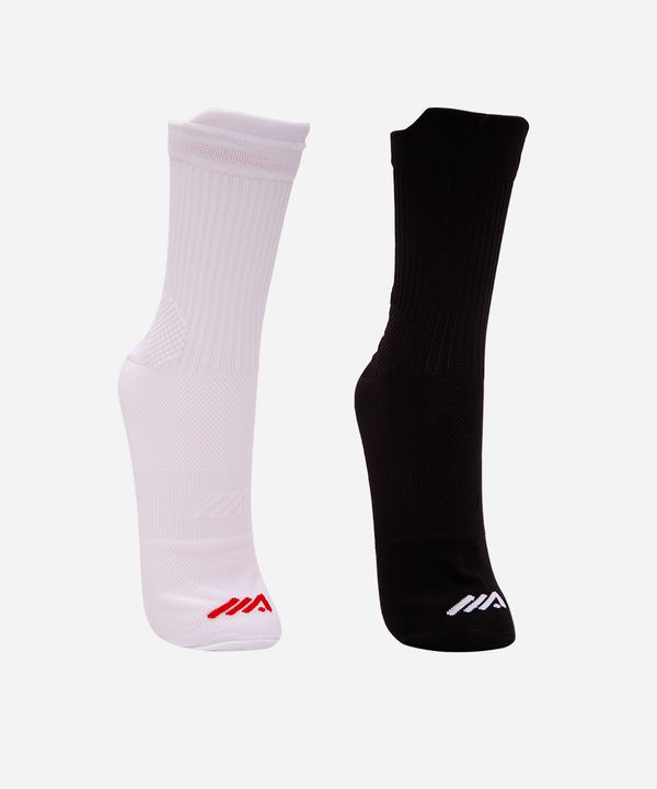 kit de 2 meias masculinas cano alto esportiva colorida 39-43