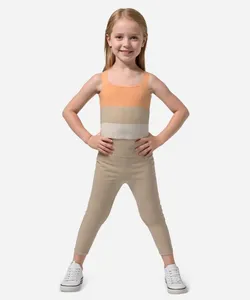 cropped de tricot infantil listrado laranja 10