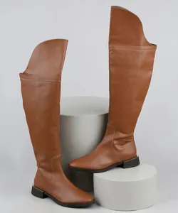 Bota Feminina Oneself Montaria Cano Alto Over The Knee Caramelo 39
