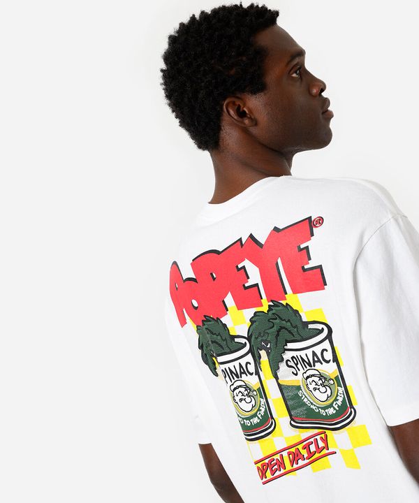 camiseta masculina de algodão popeye off white PP
