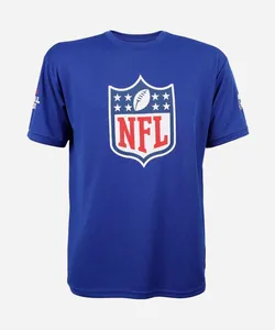 camiseta juvenil manga curta nfl azul 16