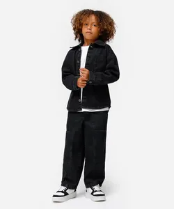 jaqueta shacket infantil jeans preta 4