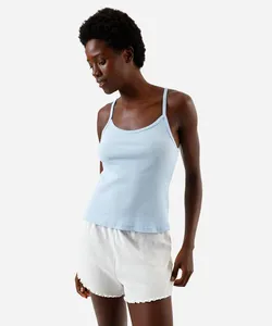 short de pijama feminino avulso com barra frufru off white M