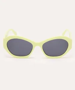 óculos de sol oval verde UNICO