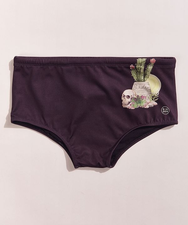 Sunga Masculina Birden Tradicional Caveira e Cacto Preta P
