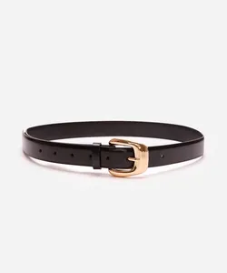 cinto fivela geométrica preto 95CM