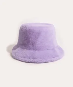 chapéu bucket hat de pelo lilás Único