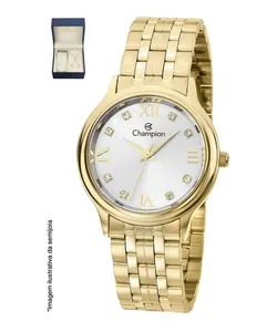Kit de Relógio Analógico Champion Feminino+ Colar + Brinco - CN25494B Dourado Único