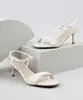 Sandália Feminina Oneself Salto Fino Médio Off White 39