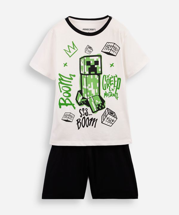 pijama infantil minecraft colorido 8