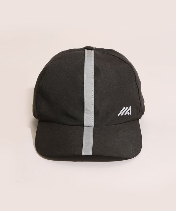 Boné Aba Curva Esportivo com Refletivo e Proteção UV Preto Único